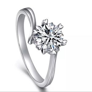 Heart Moissanite diamond engagement ring